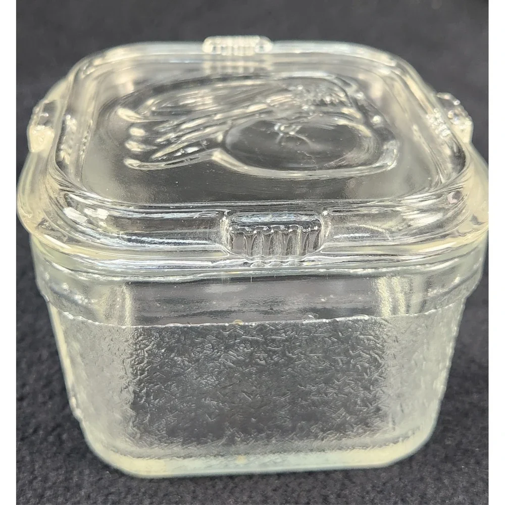 Vintage Federal Glass Refrigerator Dish Lid 4